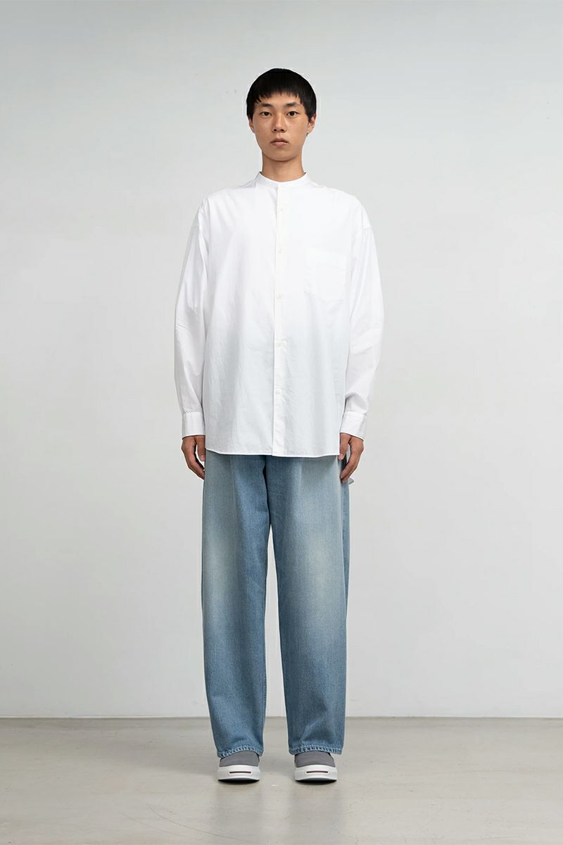 Graphpaper(グラフペーパー) Selvage Denim Two Tuck Tapered Pants -LIGHT FADE- セルヴィッチデニムツータックテーパードパンツ ライトフェード GU253-40060LB