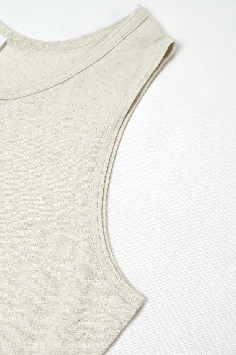 homspun(ホームスパン)  コットンリネン天竺　タンクトップ　カットソー　 6531