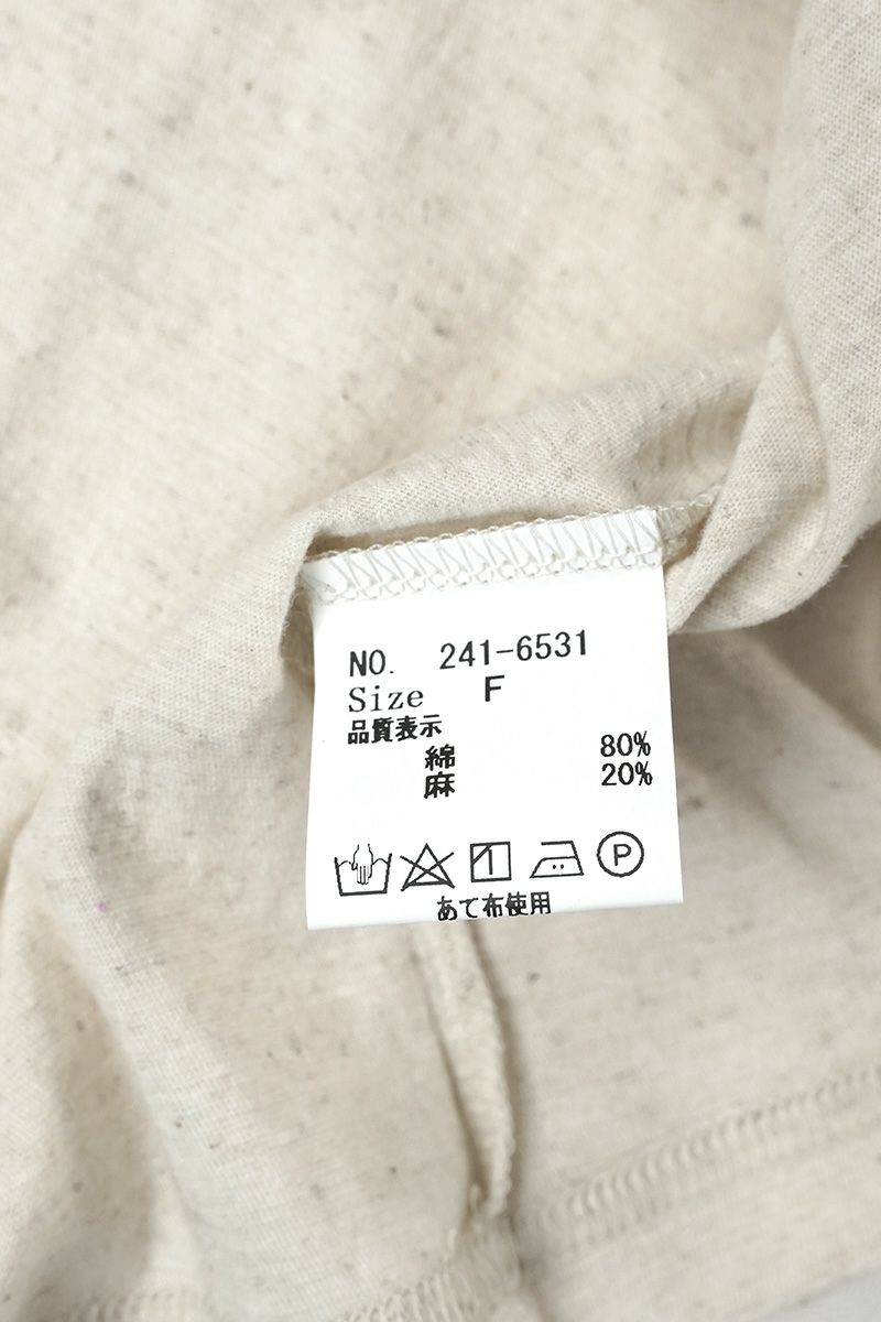 homspun(ホームスパン)  コットンリネン天竺　タンクトップ　カットソー　 6531