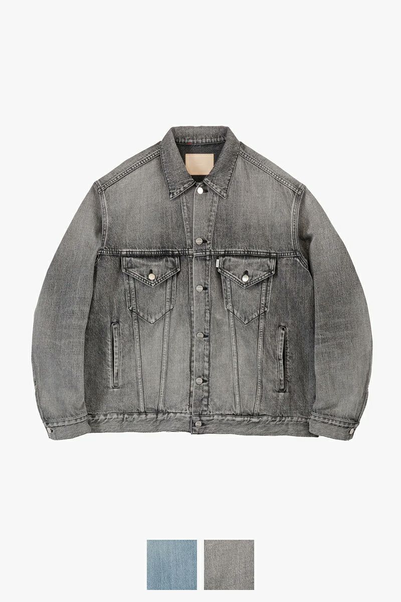 Graphpaper(グラフペーパー) Selvage Denim Trucker Jacket -LIGHT FADE- セルヴィッチデニムトラッカージャケット ライトフェード GM253-20055LB