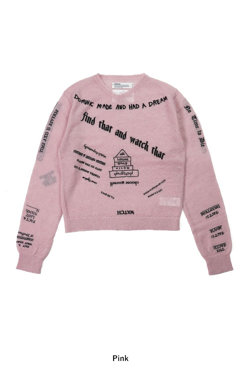 DAIRIKU(ダイリク)  "TATTOO" Mohair Tite Knit タトゥーモヘアタイトニット 25AW K1