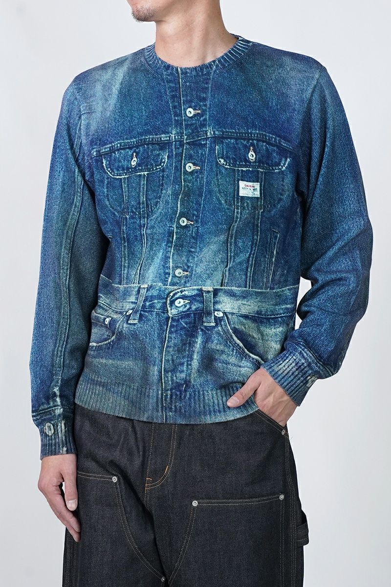 DAIRIKU(ダイリク) Tuck In Denim Transcription Knit 25AW K6