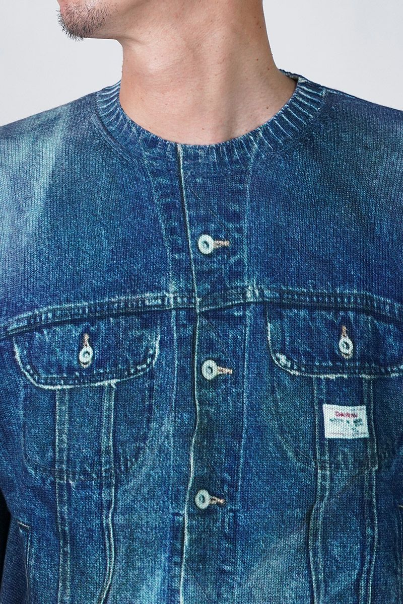 DAIRIKU(ダイリク) Tuck In Denim Transcription Knit 25AW K6