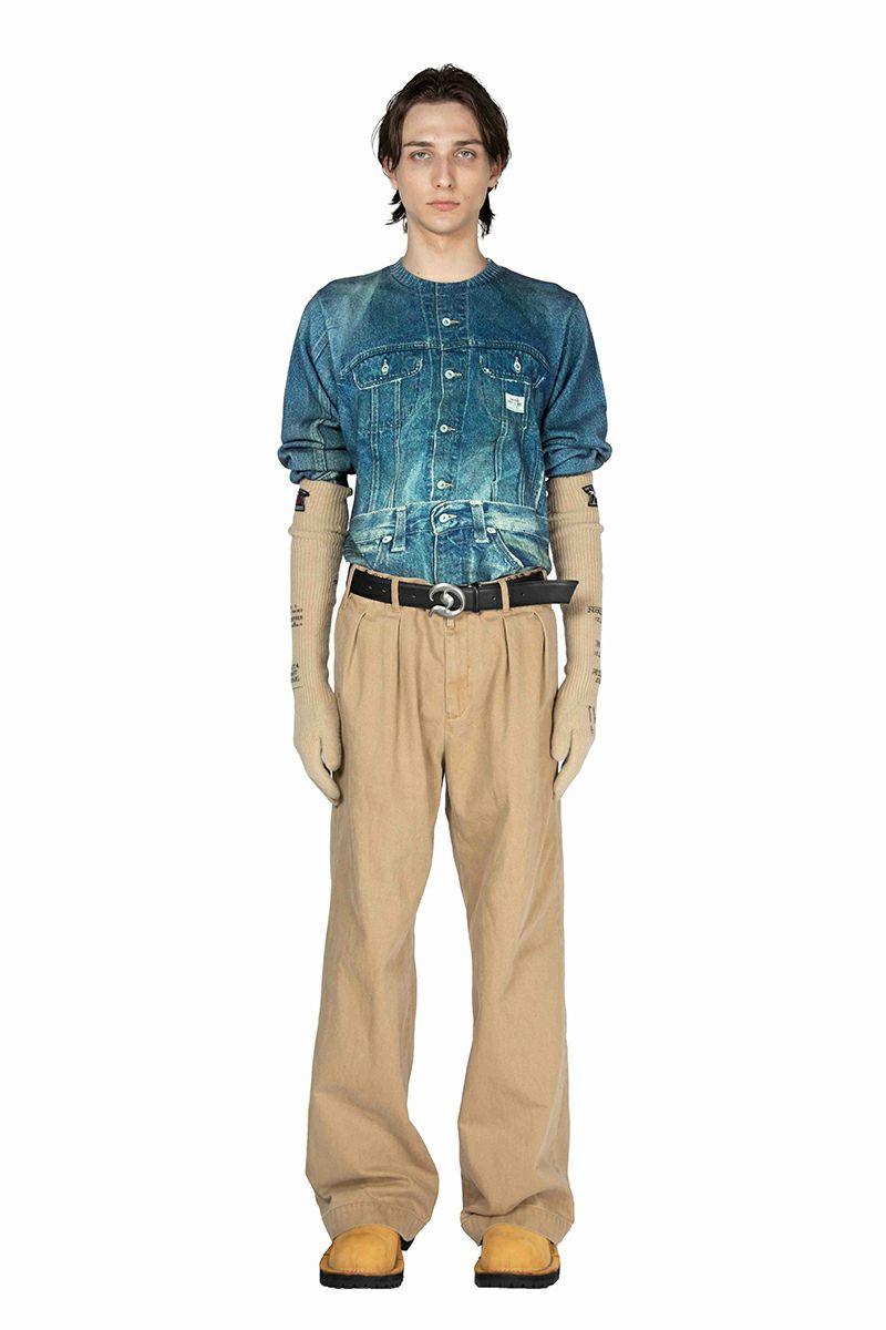 DAIRIKU(ダイリク) Tuck In Denim Transcription Knit 25AW K6