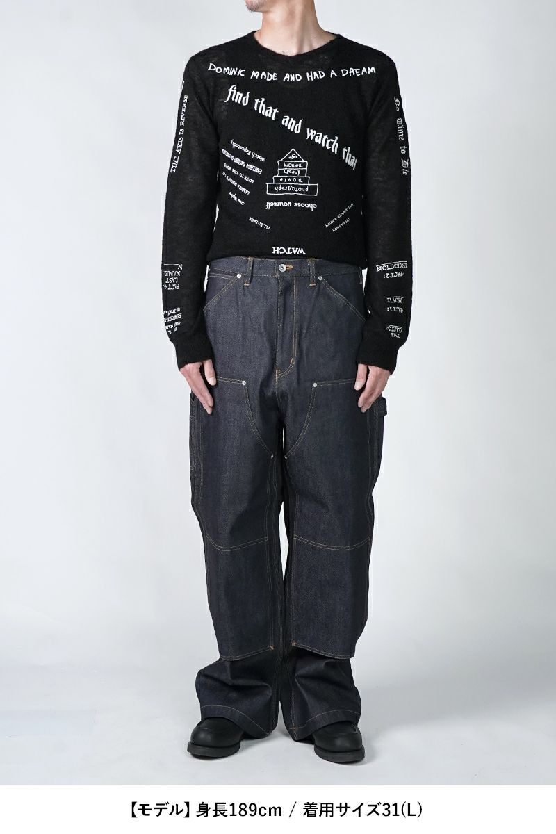 ダイリク　パンツ　M　ブラック　ダブルニー　ペインター ペインタープレスパンツ - ダイリク メンズ｜公式通販サイト