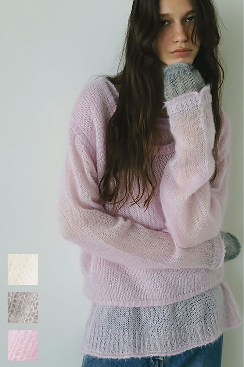 ETRE TOKYO(エトレトウキョウ) スーパーキッドモヘヤニットプルオーバー 1225411035