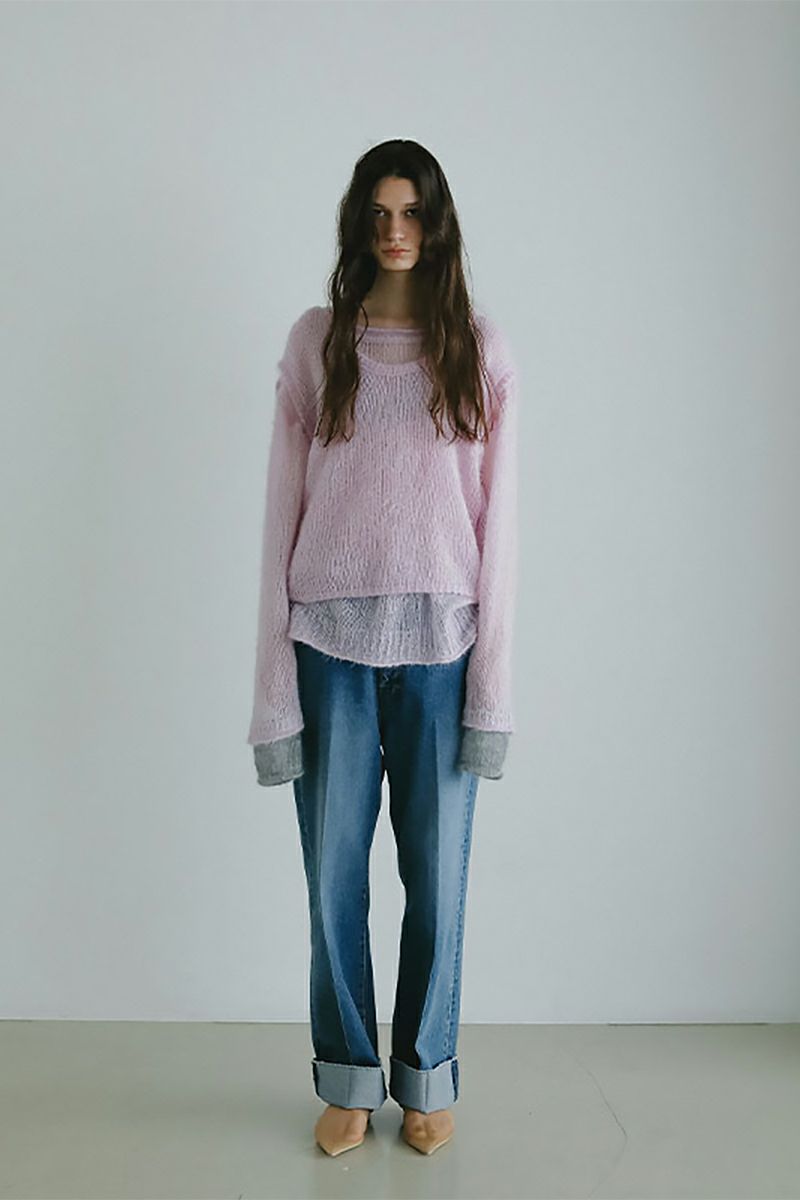 エトレトウキョウ　ショートスウェットシャツ　ピンク クルーネックスウェットシャツ(F OFF WHITE): トップス │ ETRE