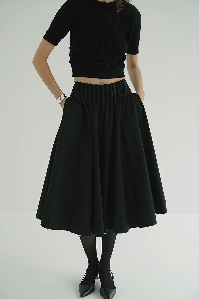 CLANE(クラネ) TUCK DETAIL FLARE SKIRT タックディティールフレアスカート 19109-6042