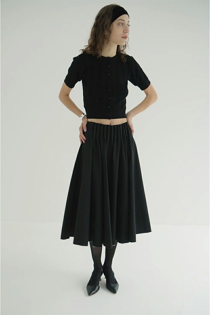 CLANE(クラネ) TUCK DETAIL FLARE SKIRT タックディティールフレアスカート 19109-6042
