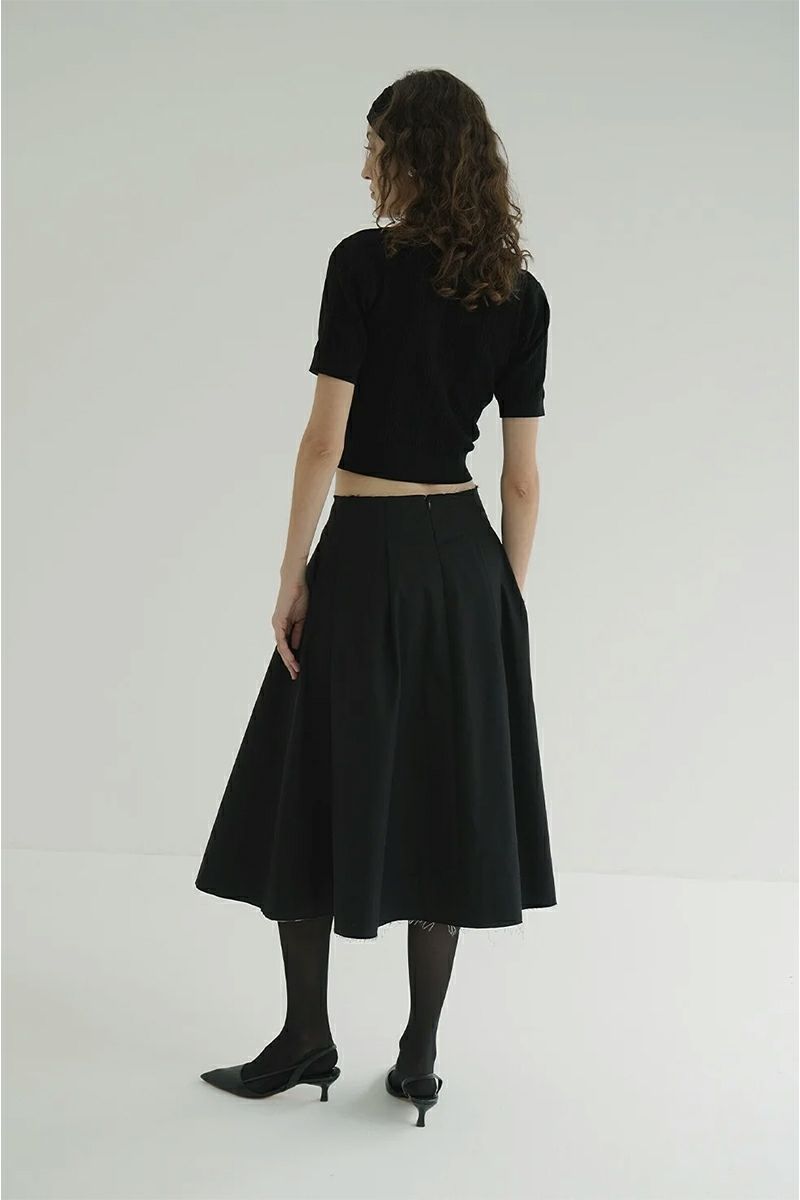 CLANE(クラネ) TUCK DETAIL FLARE SKIRT タックディティールフレアスカート 19109-6042