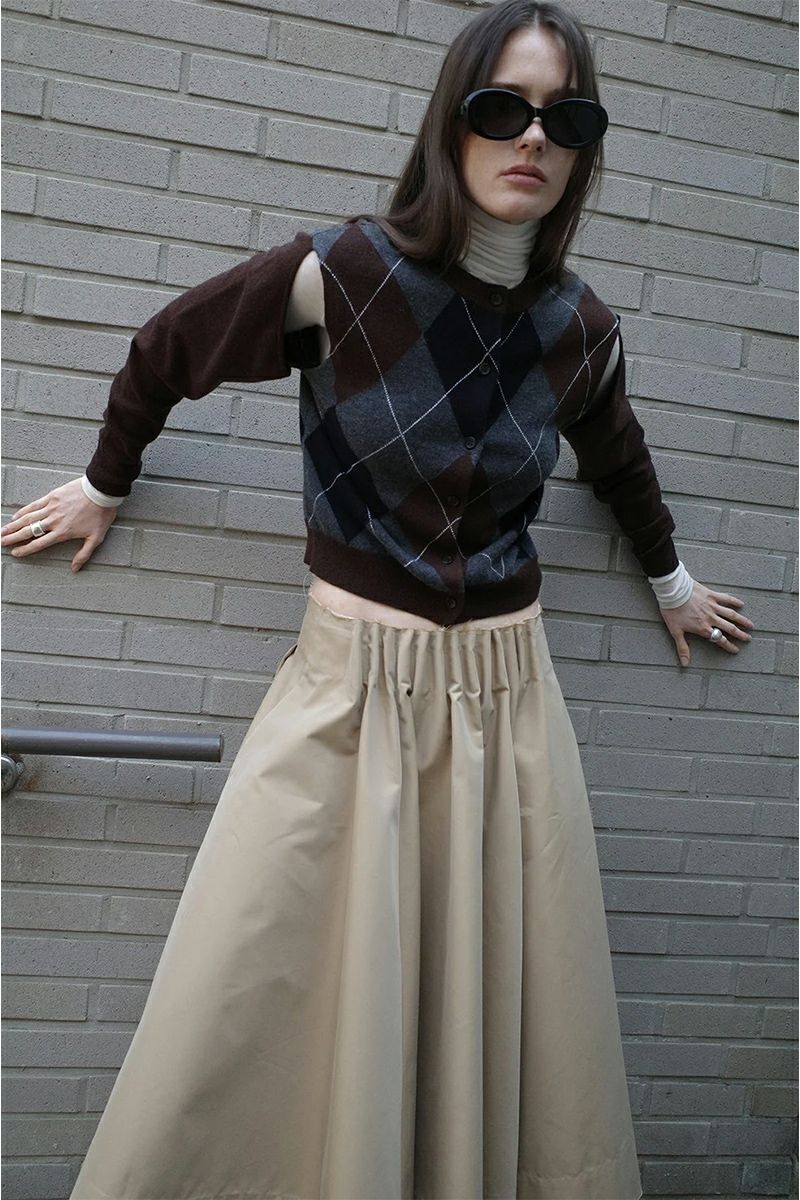 CLANE(クラネ) TUCK DETAIL FLARE SKIRT タックディティールフレアスカート 19109-6042