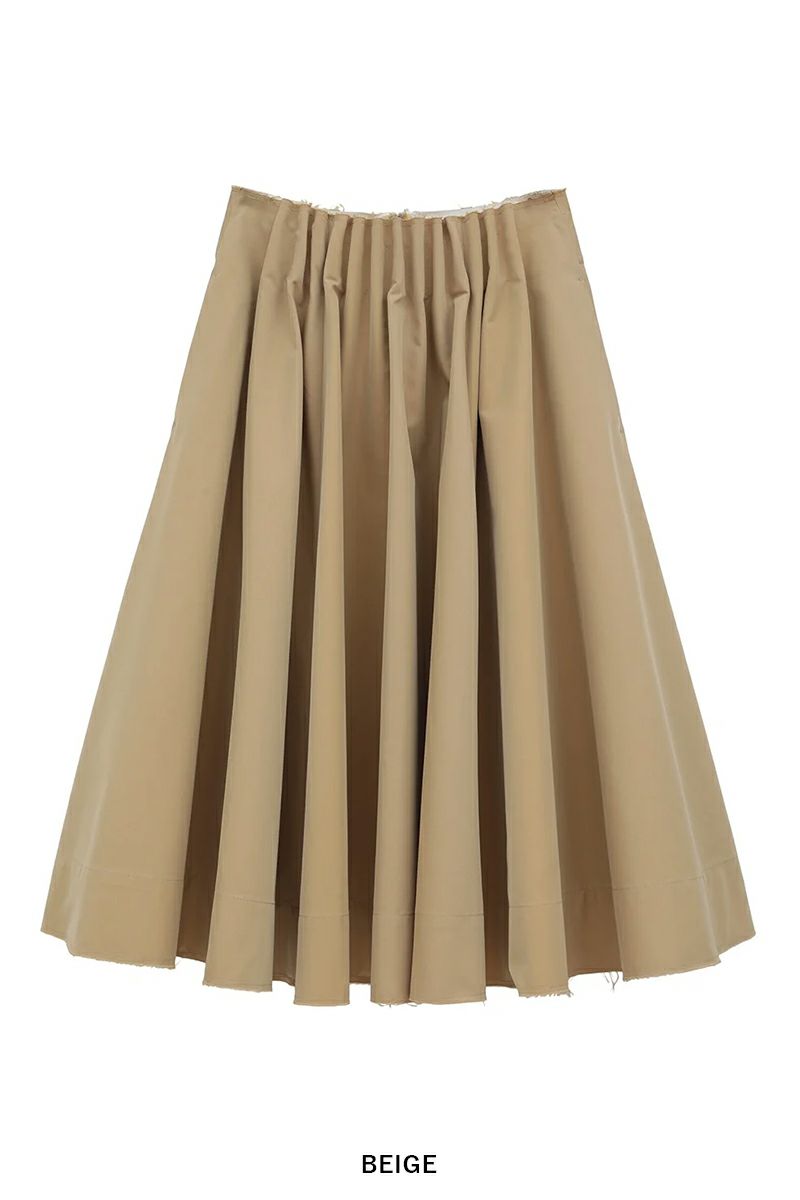 CLANE(クラネ) TUCK DETAIL FLARE SKIRT タックディティールフレアスカート 19109-6042