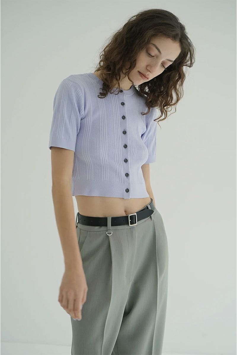 CLANE(クラネ) W FACE RIB KNIT CARDIGAN ダブルフェイスリブニットカーディガン 19106-2012