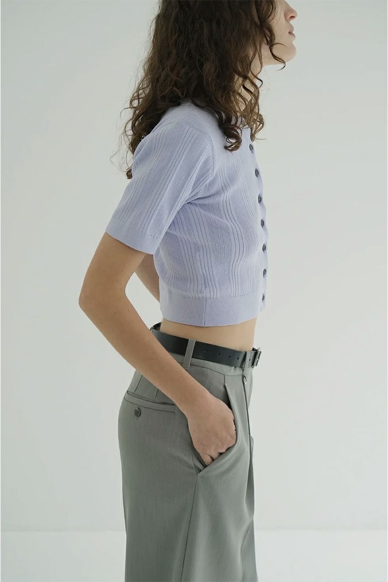 CLANE(クラネ) W FACE RIB KNIT CARDIGAN ダブルフェイスリブニットカーディガン 19106-2012