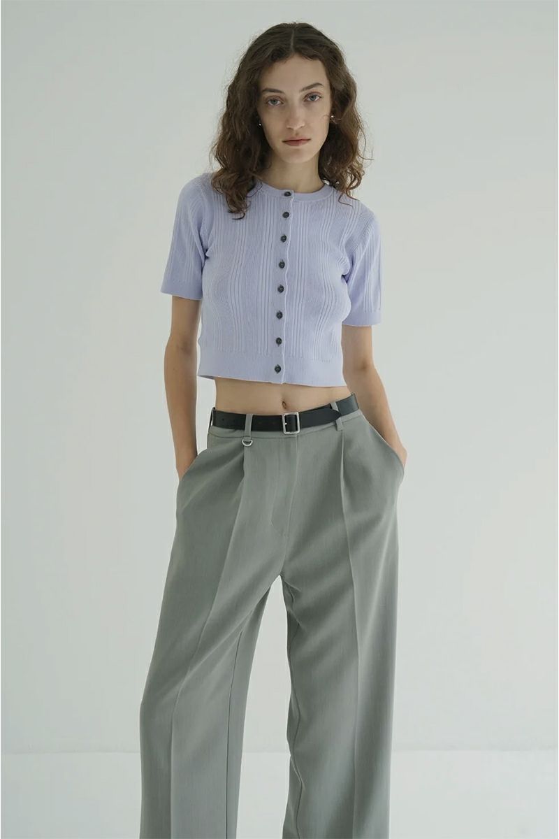 CLANE(クラネ) W FACE RIB KNIT CARDIGAN ダブルフェイスリブニットカーディガン 19106-2012