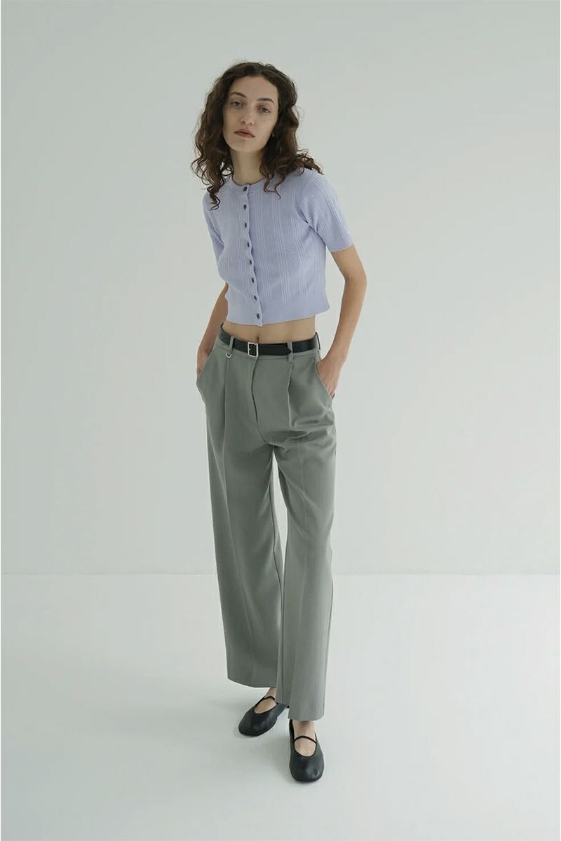 CLANE(クラネ) W FACE RIB KNIT CARDIGAN ダブルフェイスリブニットカーディガン 19106-2012