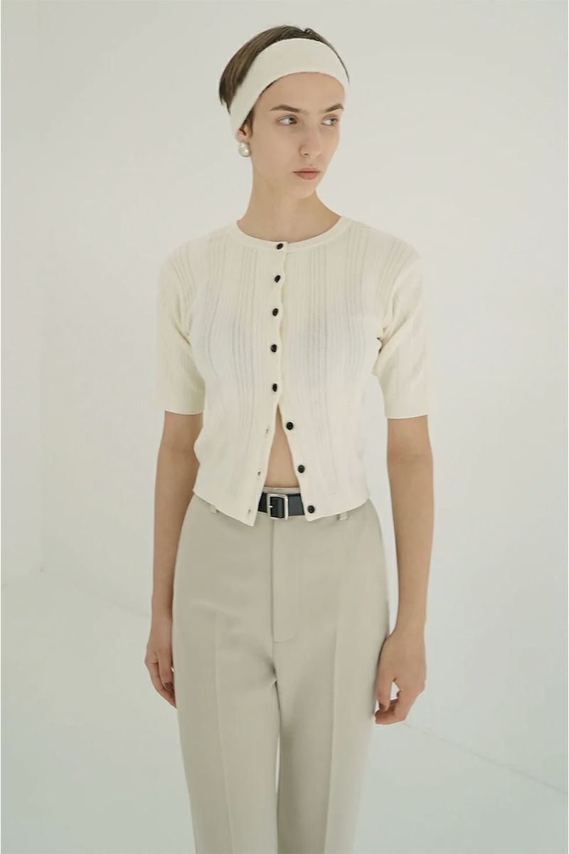 CLANE(クラネ) W FACE RIB KNIT CARDIGAN ダブルフェイスリブニットカーディガン 19106-2012