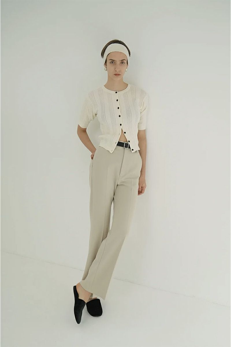 CLANE(クラネ) W FACE RIB KNIT CARDIGAN ダブルフェイスリブニットカーディガン 19106-2012