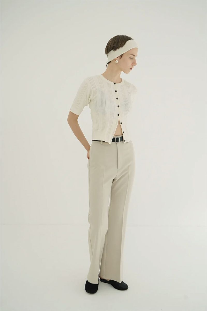 CLANE(クラネ) W FACE RIB KNIT CARDIGAN ダブルフェイスリブニットカーディガン 19106-2012