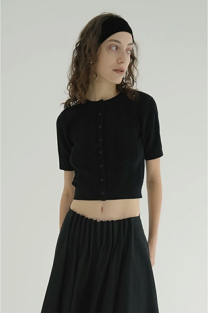 CLANE(クラネ) W FACE RIB KNIT CARDIGAN ダブルフェイスリブニットカーディガン 19106-2012