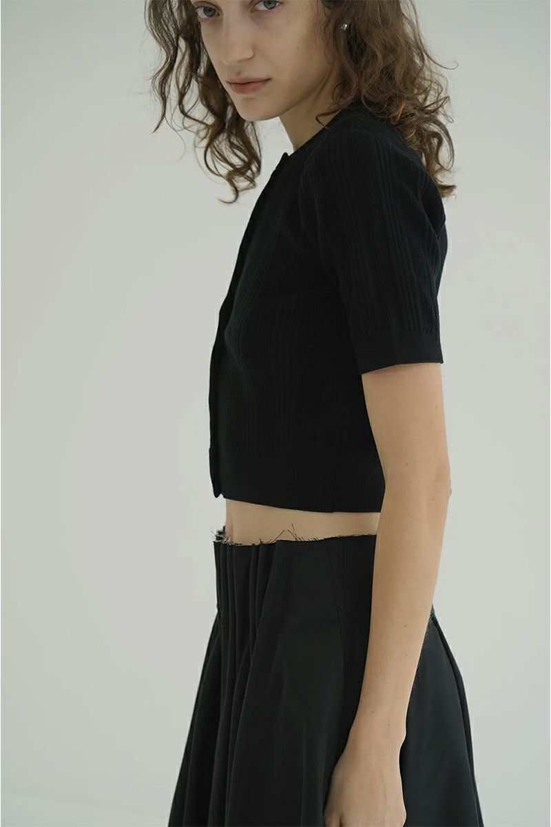 CLANE(クラネ) W FACE RIB KNIT CARDIGAN ダブルフェイスリブニットカーディガン 19106-2012