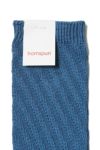 homspun(ホームスパン) シルケットコットン斜めリブ編ソックス 8285