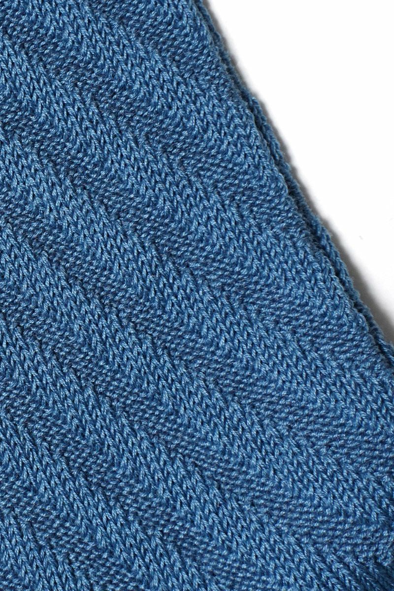 homspun(ホームスパン) シルケットコットン斜めリブ編ソックス 8285