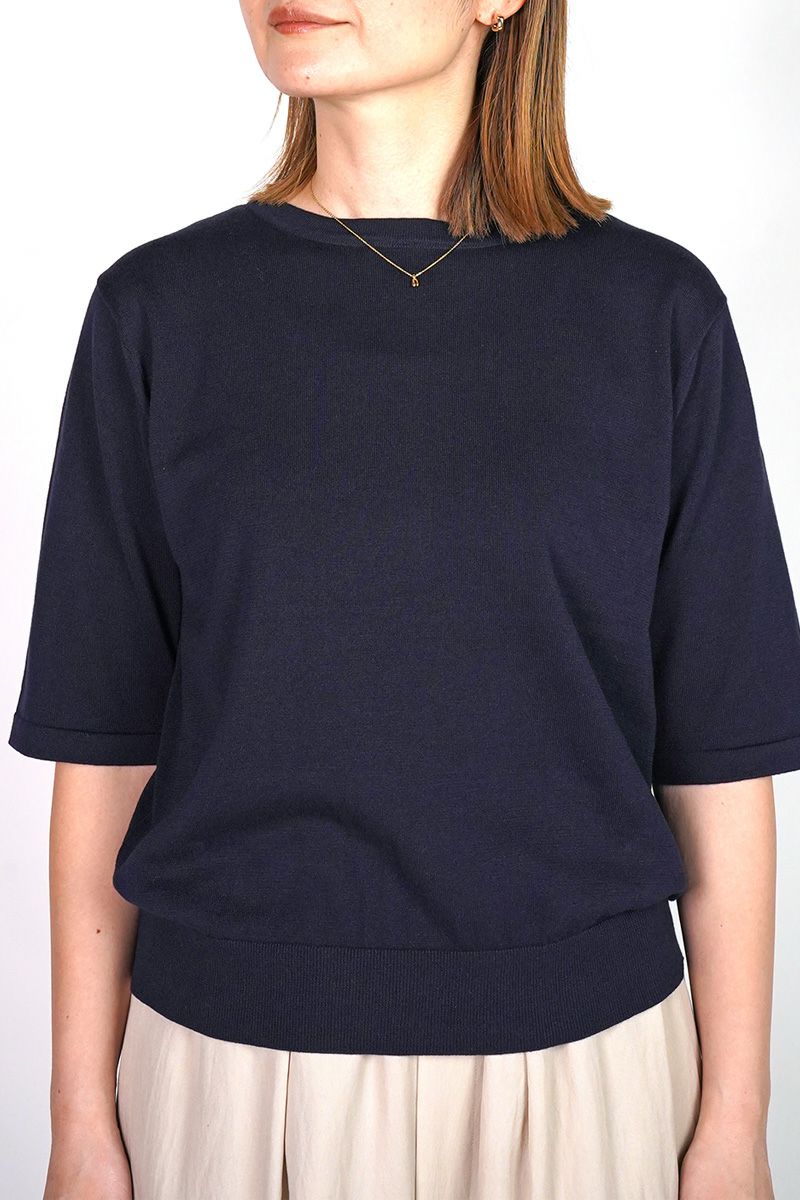 homspun(ホームスパン) ソフトコンパクトヤーン 半袖プルオーバー 7840