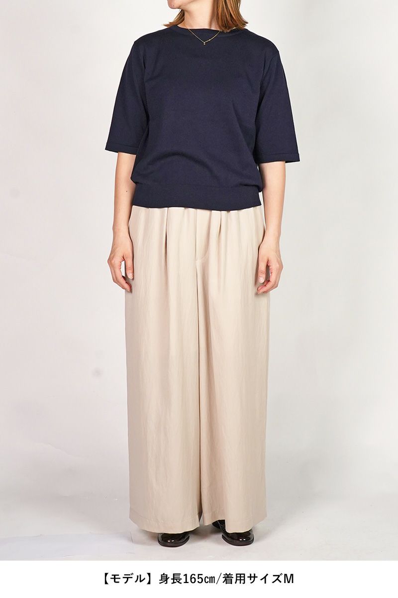 homspun(ホームスパン) ソフトコンパクトヤーン 半袖プルオーバー 7840