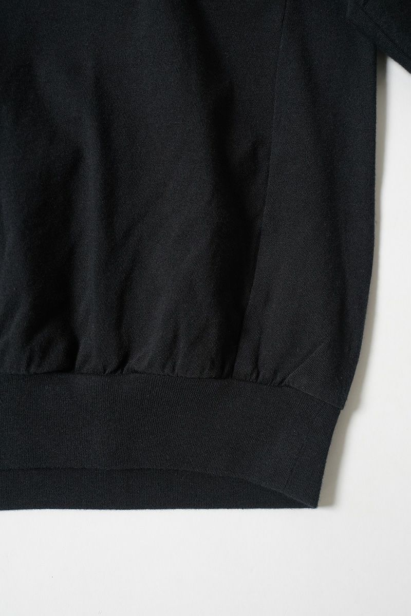 30/1天竺　六分袖Vネックプルオーバー　コットンカットソー　6545 