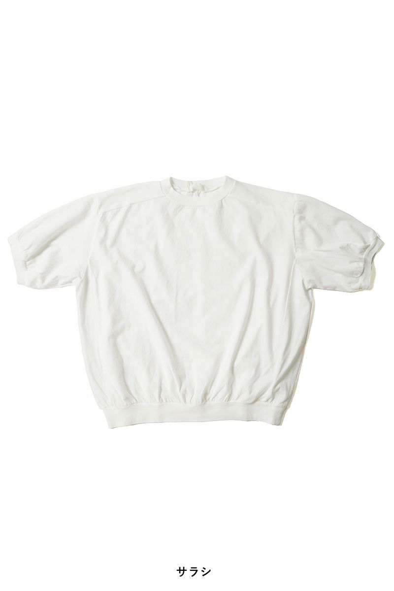  30/1天竺　クルーネックプルオーバー　パフスリーブコットンカットソー　6553 