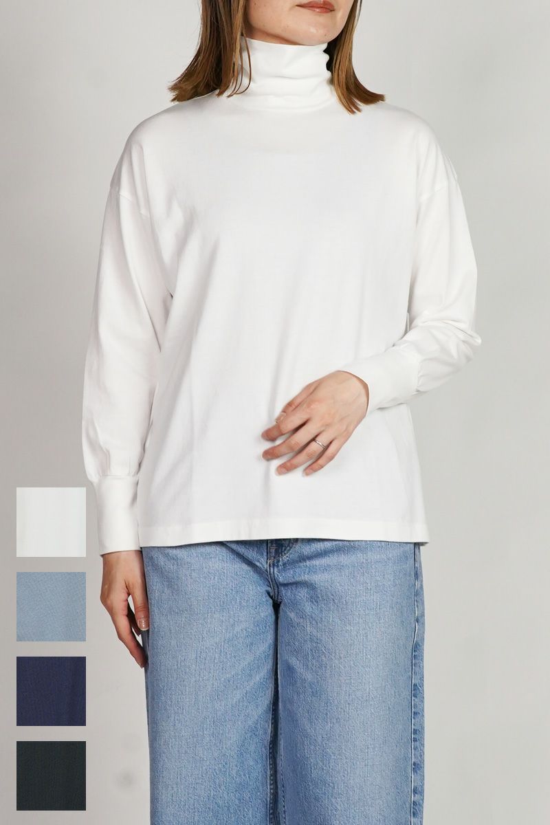 40/2天竺　タートルネックカットソー　232-6527 