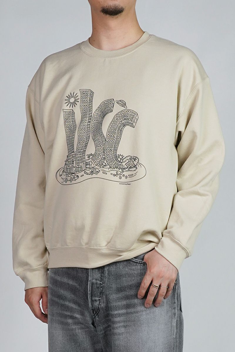 High Scream Center(ハイスクリームセンター)  COLORING LABYRINTH SW カラーリングラビリンスス スウェット HSC25FW-CT07