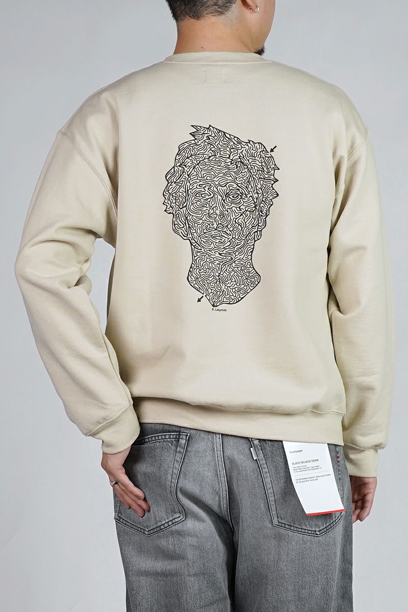 High Scream Center(ハイスクリームセンター)  COLORING LABYRINTH SW カラーリングラビリンスス スウェット HSC25FW-CT07
