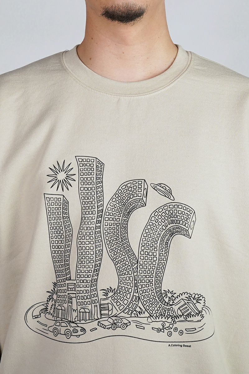 High Scream Center(ハイスクリームセンター)  COLORING LABYRINTH SW カラーリングラビリンスス スウェット HSC25FW-CT07