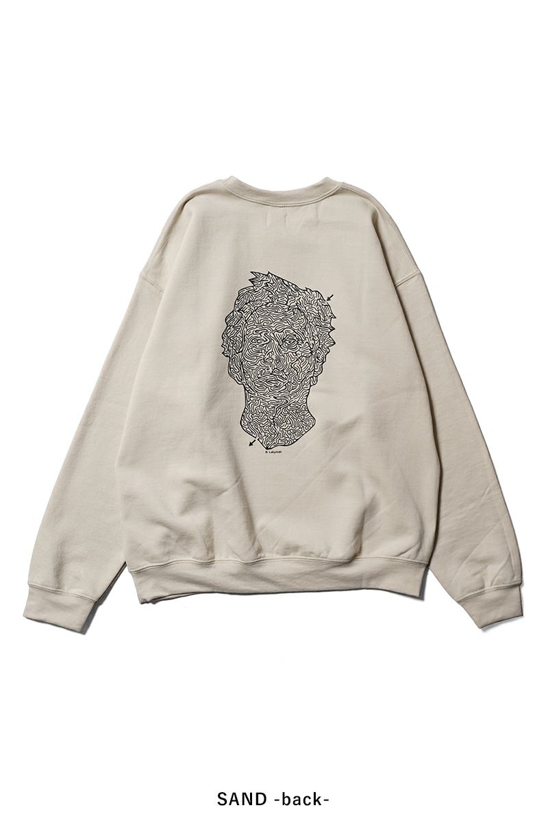 High Scream Center(ハイスクリームセンター)  COLORING LABYRINTH SW カラーリングラビリンスス スウェット HSC25FW-CT07