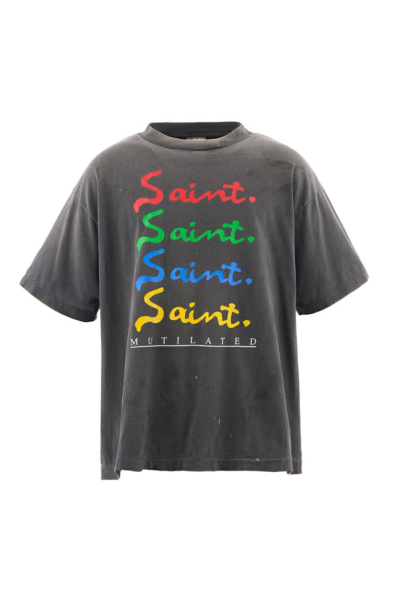 SAINT Mxxxxxx(セントマイケル)  SM-HR1-0000-013 / SS TEE MULATED BLACK 半袖Tシャツ