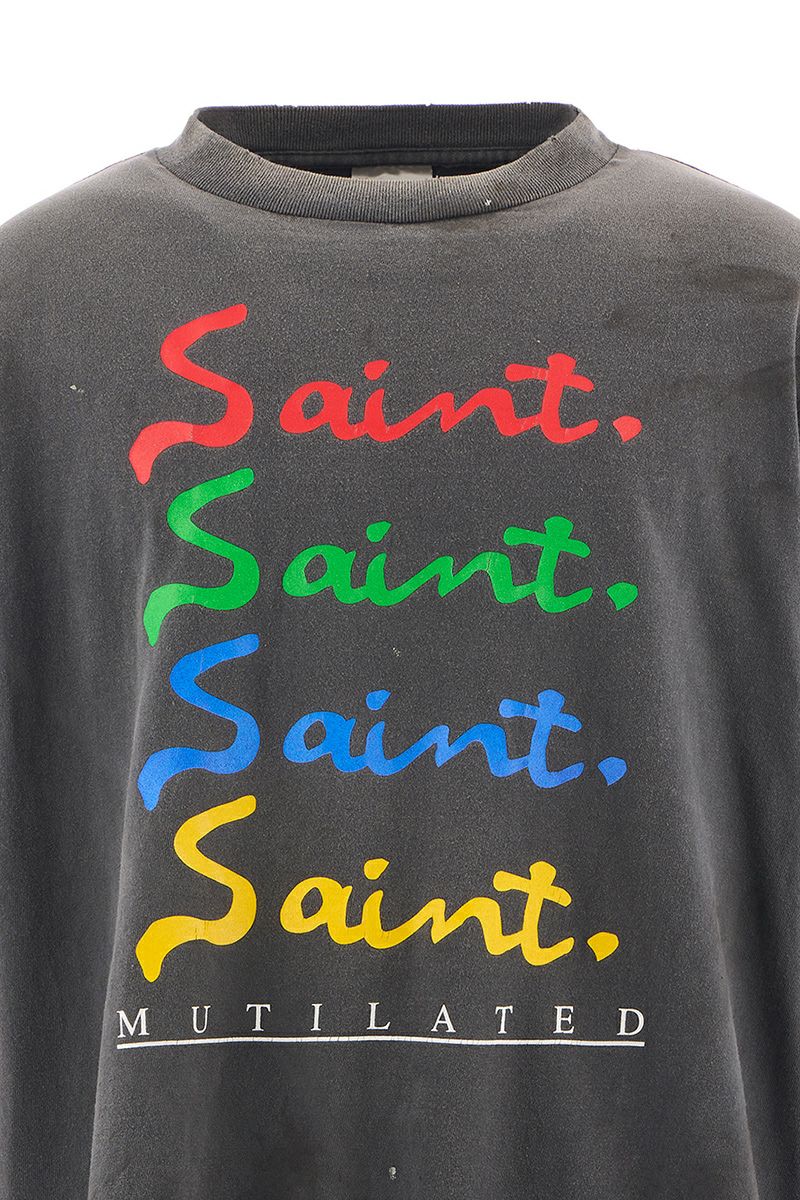 SAINT Mxxxxxx(セントマイケル)  SM-HR1-0000-013 / SS TEE MULATED BLACK 半袖Tシャツ