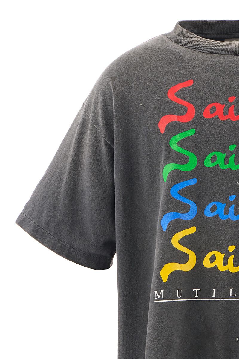 SAINT Mxxxxxx(セントマイケル)  SM-HR1-0000-013 / SS TEE MULATED BLACK 半袖Tシャツ