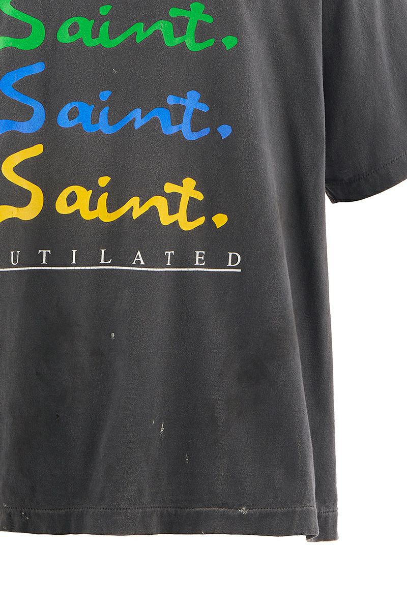 SAINT Mxxxxxx(セントマイケル)  SM-HR1-0000-013 / SS TEE MULATED BLACK 半袖Tシャツ