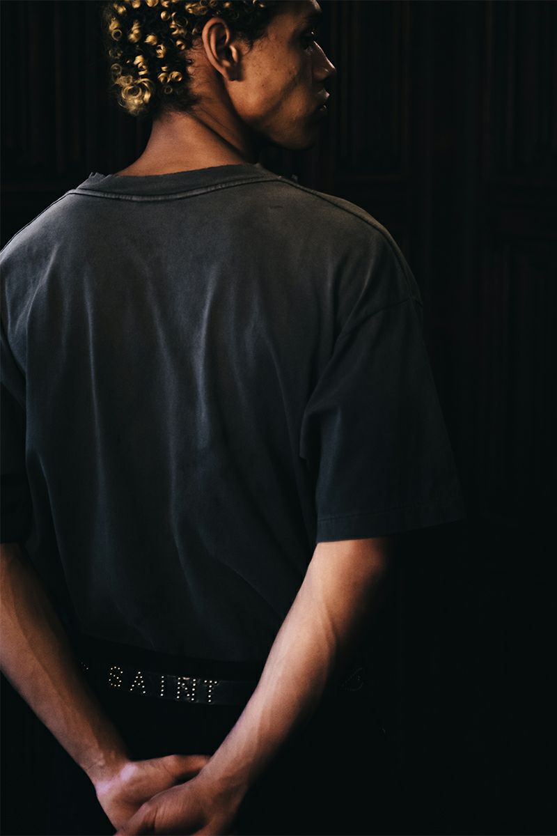 SAINT Mxxxxxx(セントマイケル)  SM-HR1-0000-013 / SS TEE MULATED BLACK 半袖Tシャツ