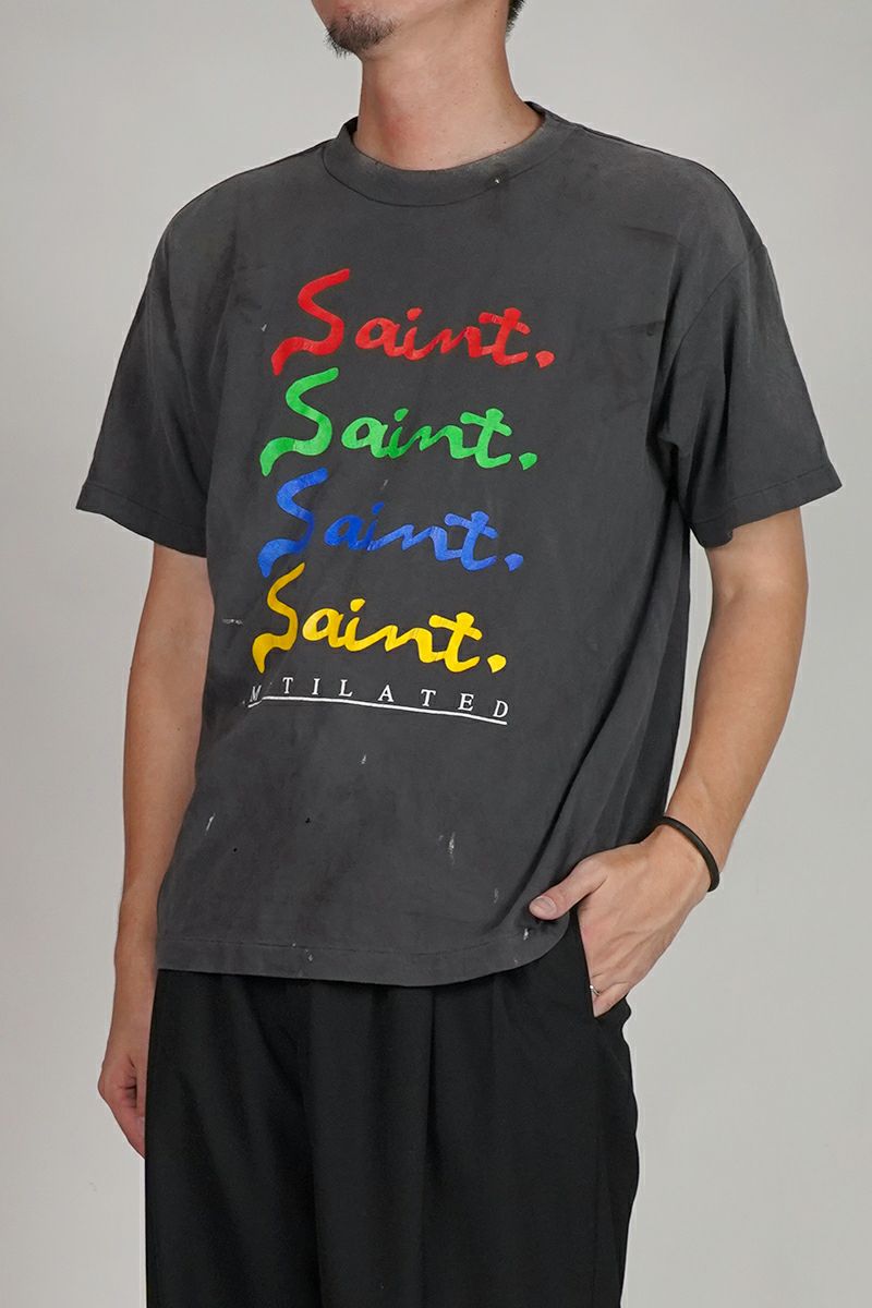 SAINT Mxxxxxx(セントマイケル)  SM-HR1-0000-013 / SS TEE MULATED BLACK 半袖Tシャツ