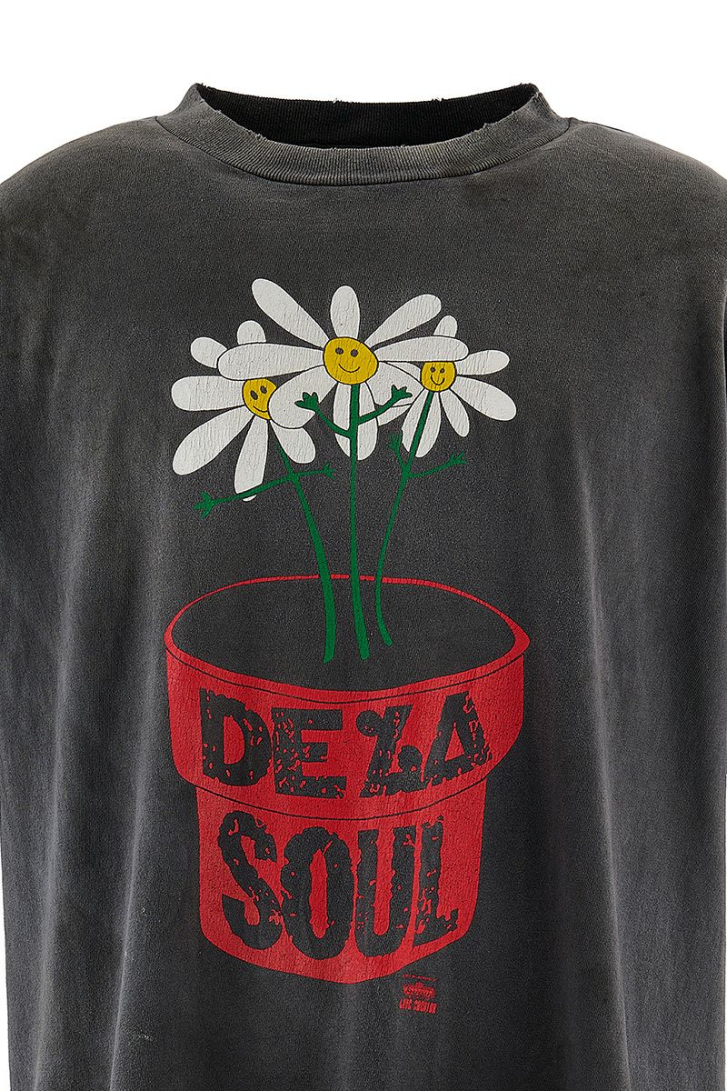 SAINT Mxxxxxx(セントマイケル)  SM-HR1-0000-C18 / DLS_SS TEE DE LA SOUL BLACK 半袖Tシャツ