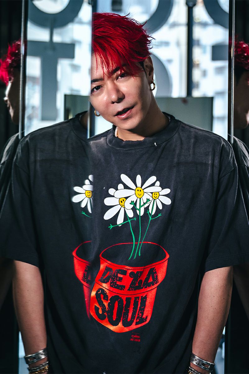 SAINT Mxxxxxx(セントマイケル)  SM-HR1-0000-C18 / DLS_SS TEE DE LA SOUL BLACK 半袖Tシャツ