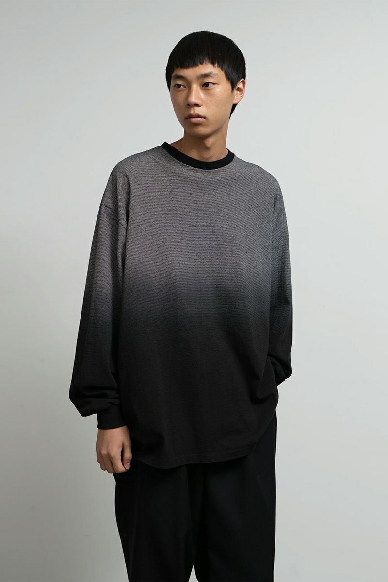 Graphpaper(グラフペーパー) Gradient Border LS Tee グラディエントボーダー長袖Tシャツ GU253-70511