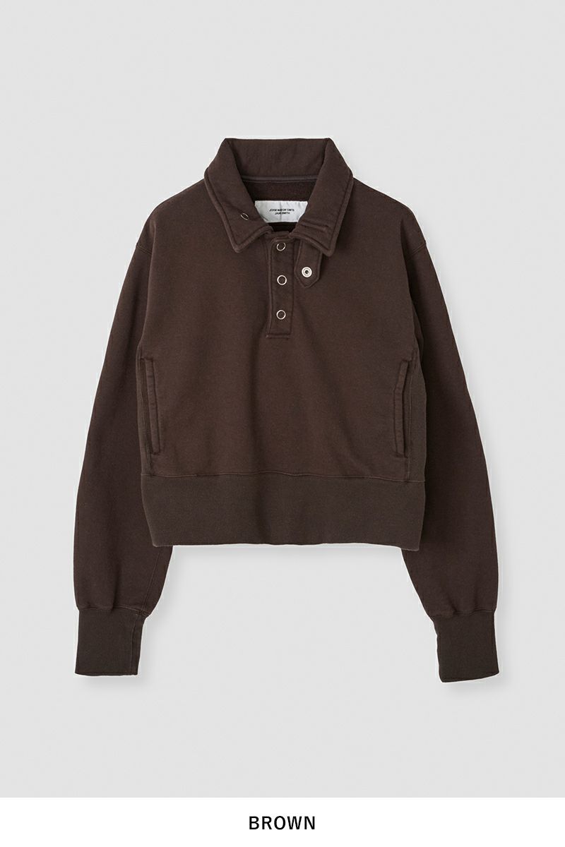 JANE SMITH(ジェーンスミス) FROSTING COTTON FLEECE SNAP COLLAR PULLOVER フロスティングコットンフリーススナップカラープルオーバー 25WCT-#953S