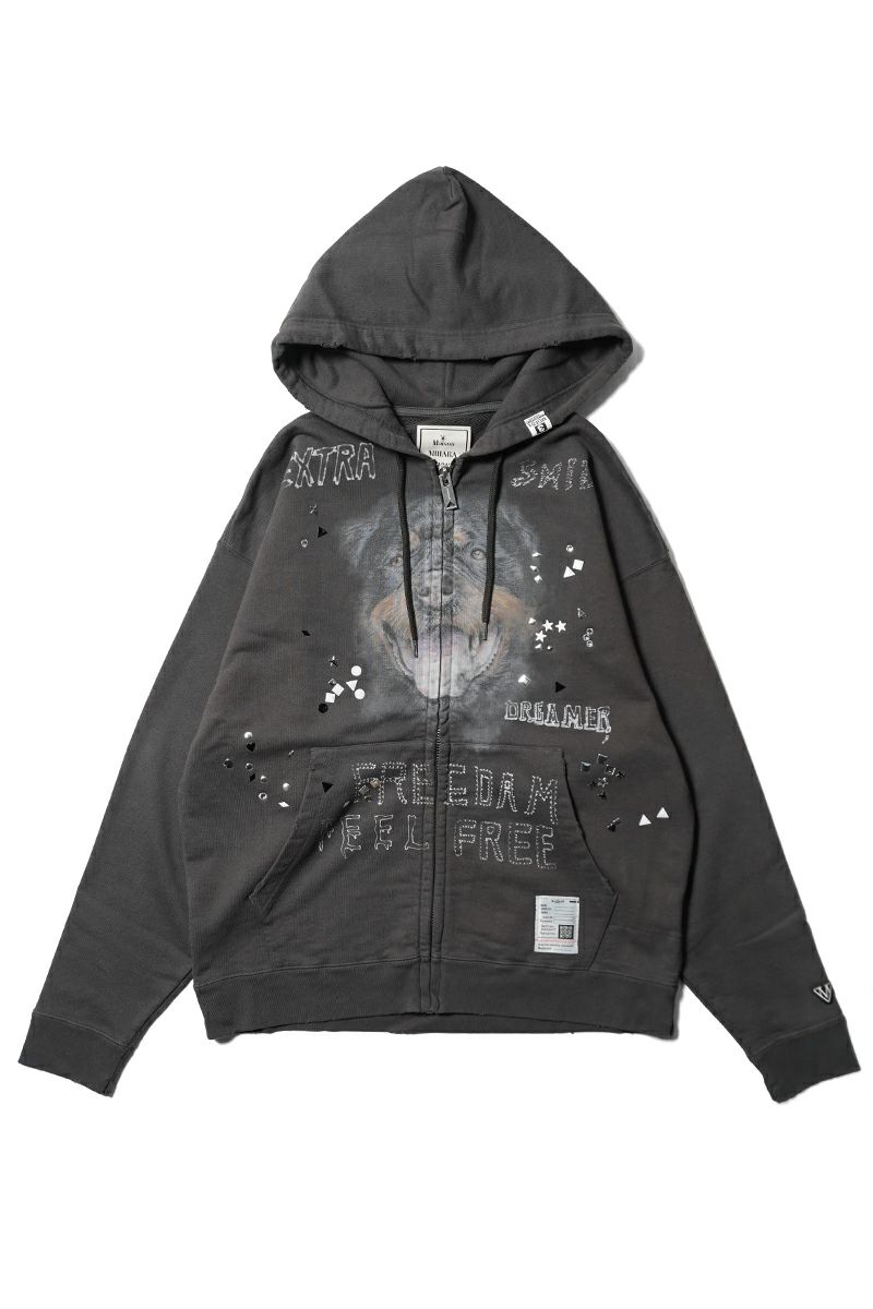 Maison MIHARA YASUHIRO(メゾン ミハラヤスヒロ) EMBELLISHED DISTRESSED PARKA エンベルイッシュドディストレストパーカ J15PK721