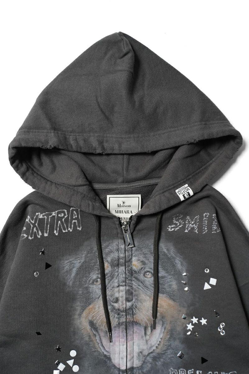 Maison MIHARA YASUHIRO(メゾン ミハラヤスヒロ) EMBELLISHED DISTRESSED PARKA エンベルイッシュドディストレストパーカ J15PK721