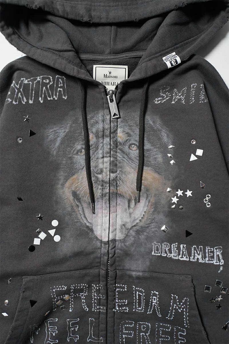 Maison MIHARA YASUHIRO(メゾン ミハラヤスヒロ) EMBELLISHED DISTRESSED PARKA エンベルイッシュドディストレストパーカ J15PK721