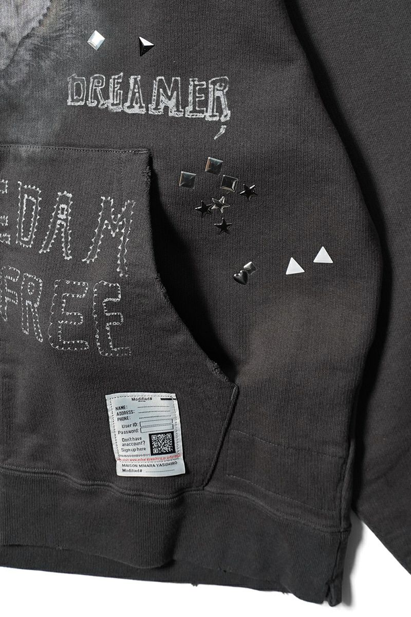 Maison MIHARA YASUHIRO(メゾン ミハラヤスヒロ) EMBELLISHED DISTRESSED PARKA エンベルイッシュドディストレストパーカ J15PK721